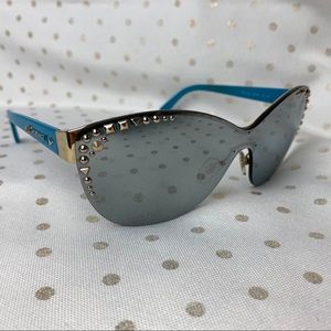 Versace Women’s Sunglasses teal blue with jewels